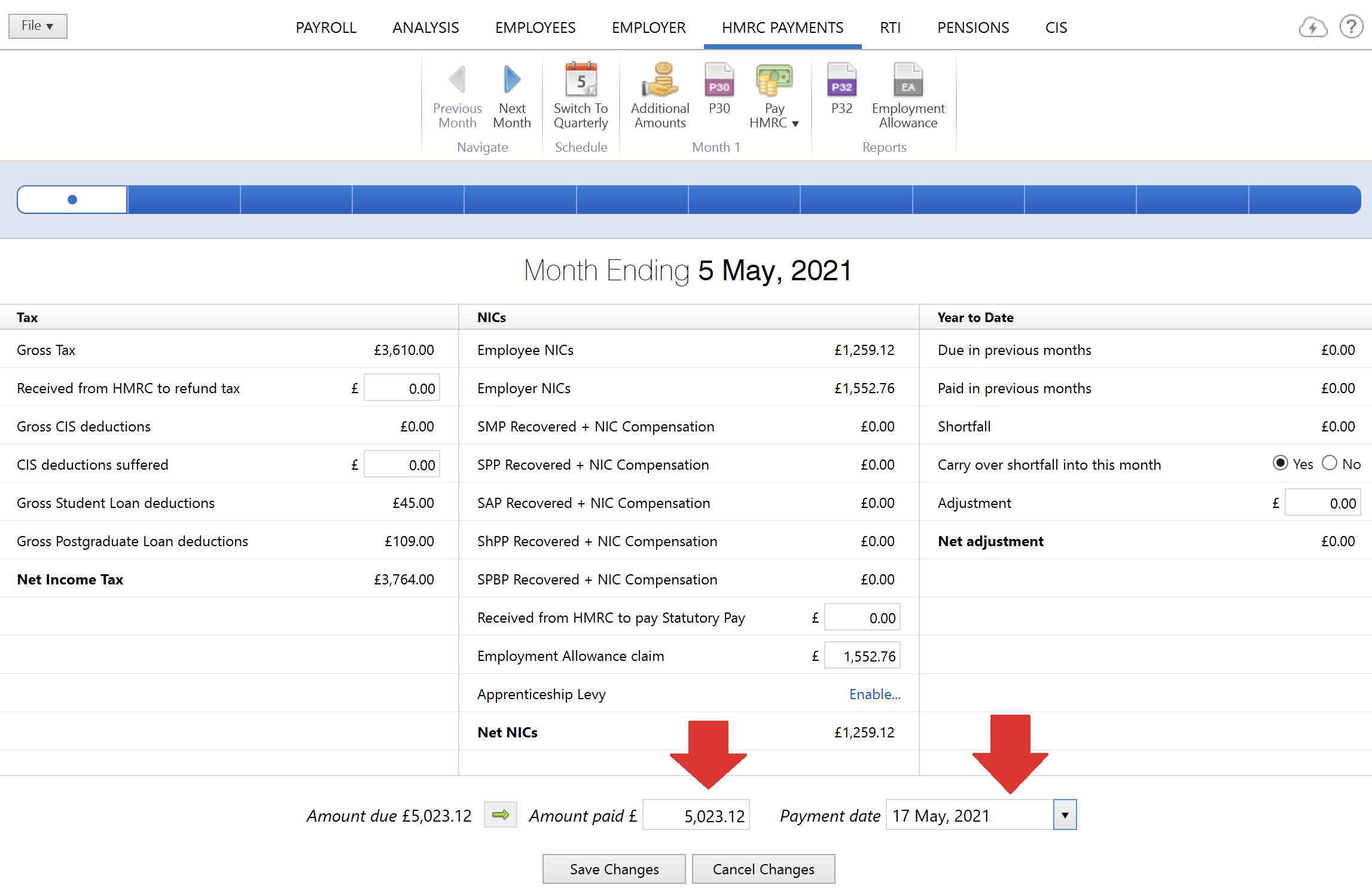 Paying HMRC using Modulr BrightPay Documentation