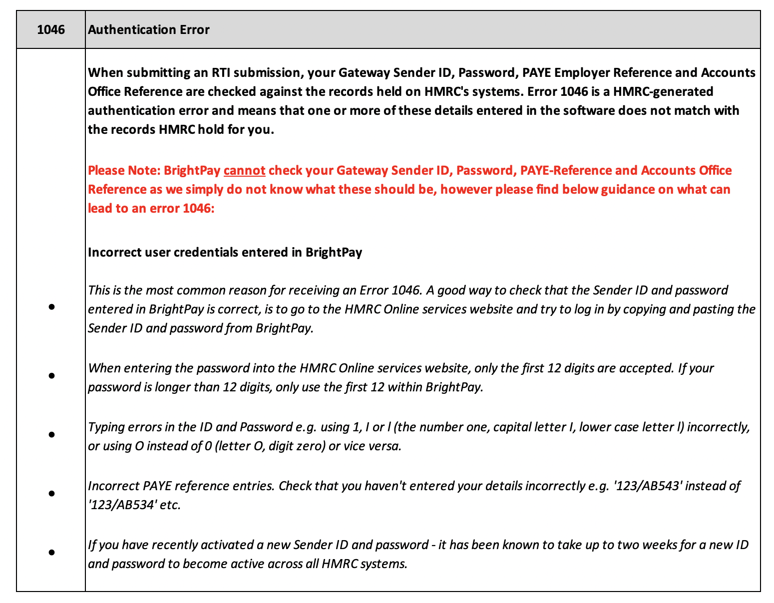 common-hmrc-error-messages-brightpay-documentation