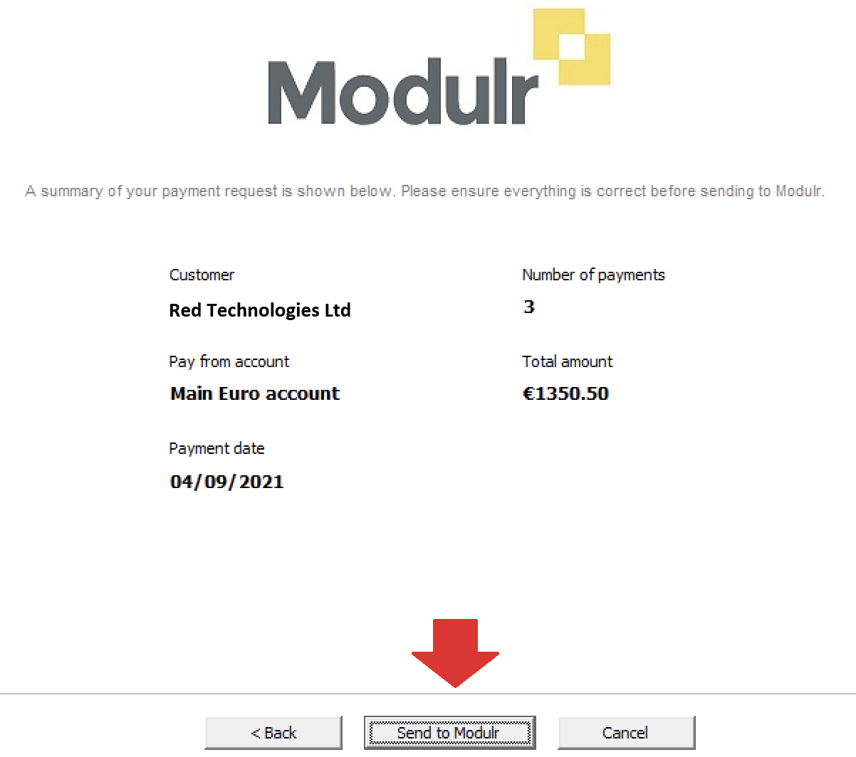 Paying Employees using Modulr - Documentation - Thesaurus Payroll Manager  (Ireland) - 2021